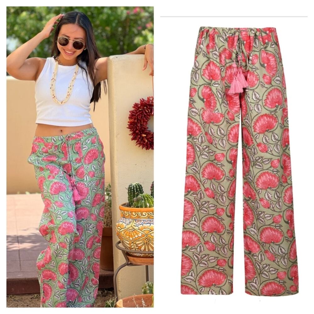 PAX Philomena Francis Floral Cotton Lounge Pants Size XL
